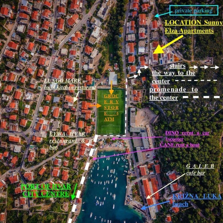 Apartment Sunny Elza 2 Hvar Town Dış mekan fotoğraf